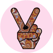 Funky Art Peace Hand 8--STICKERS