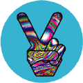 Funky Peace Hand 12--BUTTON