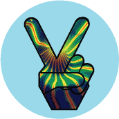 Funky Peace Hand 13--STICKERS