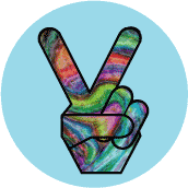 Funky Peace Hand 15--MAGNET