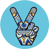 Funky Peace Hand 21--STICKERS