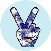 Funky Peace Hand 26--STICKERS