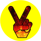 Funky Peace Hand 27--STICKERS