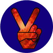 PEACE SIGN: Funky Peace Hand 29--MAGNET