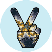 PEACE SIGN: Funky Peace Hand 30--POSTER