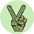 PEACE SIGN: Funky Peace Hand 32--BUTTON