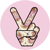 PEACE SIGN: Funky Peace Hand 33--MAGNET