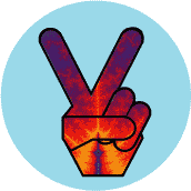 PEACE SIGN: Funky Peace Hand 34--MAGNET