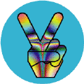 Funky Peace Hand 5--STICKERS