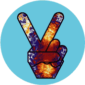 Funky Peace Hand 8--STICKERS