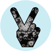 Peaceful Space Peace Hand--MAGNET