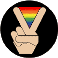 Rainbow Triangle Peace Hand--STICKERS