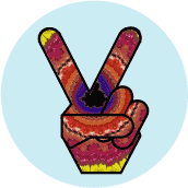 Tie Dye Peace Hand 1--KEY CHAIN