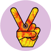 Tie Dye Peace Hand 2--KEY CHAIN