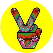 Tie Dye Peace Hand 5--MAGNET