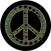 PEACE SIGN: Black Light Party 1--BUTTON