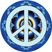 PEACE SIGN: Blue Ice--KEY CHAIN