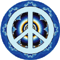 PEACE SIGN: Blue Ice--BUTTON