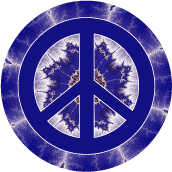 PEACE SIGN: Blue Tie Dye--STICKERS