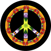 PEACE SIGN: Civil Disobedience Defined By Nonviolence--BUTTON