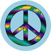 PEACE SIGN: End Global War And Terrorism--BUTTON