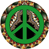 PEACE SIGN: End Greed--KEY CHAIN