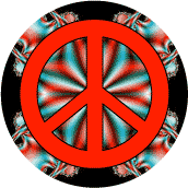 PEACE SIGN: End Police Brutality--BUTTON