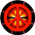 PEACE SIGN: Fiery Gem--BUTTON