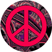 PEACE SIGN: Fire Agate--MAGNET