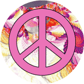 PEACE SIGN: Floral Fantasy 11--BUTTON