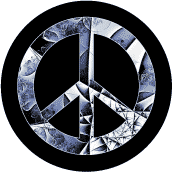 PEACE SIGN: Frost Bite--BUTTON