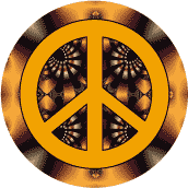 PEACE SIGN: Golden Eyes on Peace--BUTTON