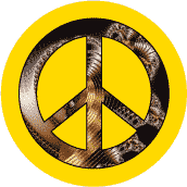 PEACE SIGN: Golden Metallic Mist--BUTTON