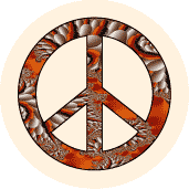 PEACE SIGN: Golden Peace Buds--BUTTON