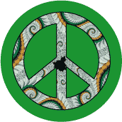 PEACE SIGN: Green Seashore 2--BUTTON