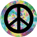 PEACE SIGN: Hippie Chic 1--BUTTON