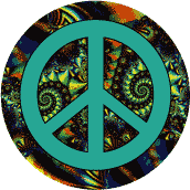 PEACE SIGN: Jade Dragon--BUTTON