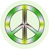 PEACE SIGN: Love Planet Earth--BUTTON