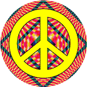 PEACE SIGN: Mosaic Design 1--BUTTON