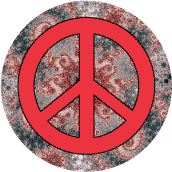 PEACE SIGN: Natural Marble--BUTTON