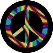 PEACE SIGN: Peace Is Not A Concealed Weapon--BUTTON