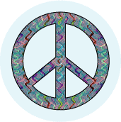 PEACE SIGN: Peace Requires Cross Cultural Solutions--BUTTON