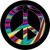 PEACE SIGN: Practice Democracy--KEY CHAIN