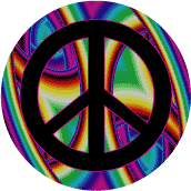 PEACE SIGN: Practice Racial Equality--BUTTON