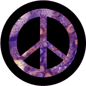 PEACE SIGN: Purple Rain 1--BUTTON