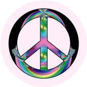 PEACE SIGN: Rainbow Bright--KEY CHAIN