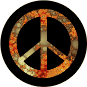 PEACE SIGN: Rolling Stoned Peace--BUTTON