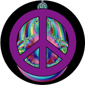 PEACE SIGN: Royal Rainbow--KEY CHAIN