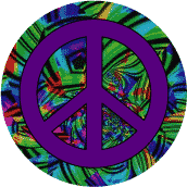 PEACE SIGN: Stained Glass Mosaic 1--KEY CHAIN