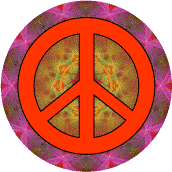 PEACE SIGN: Stop Hunger--BUTTON